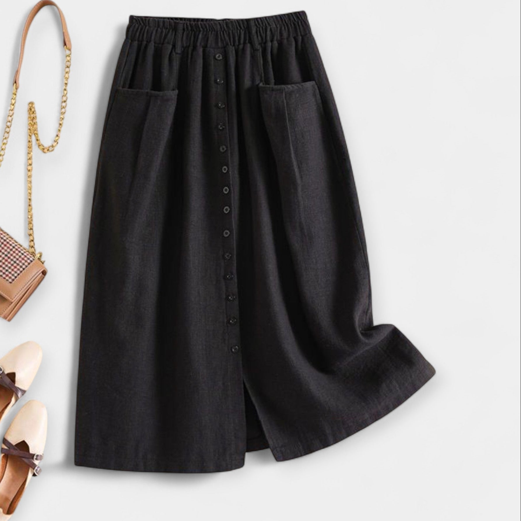Midi Suknja s Vintage Stilom